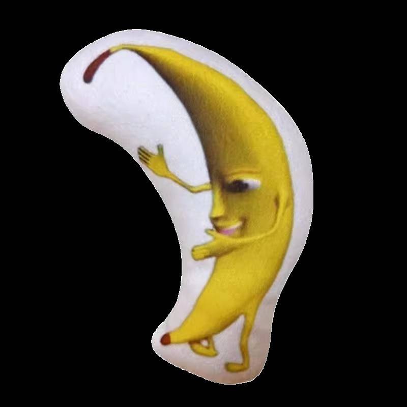 A big banana voice keychain will sound cute creative package pendant doll plush sound toy singing