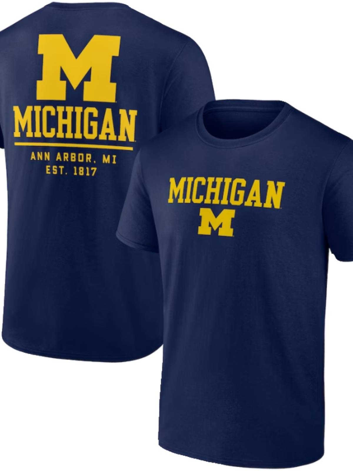 NCAA Michigan University Wolf Wolf Team CFP Rugby Champion Short -sleeved Men's Sports Casual Breath T -shirt