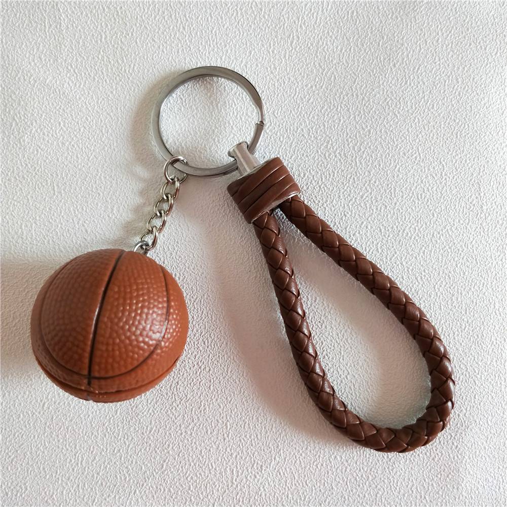 Sports basketball keychain volleyball key ring rugby football bag pendant ball car key fans