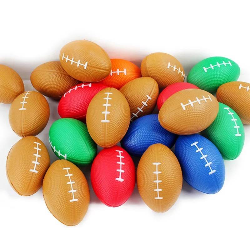 PU sponge real balls, rugby advertising gifts to reduce pressure, venting ball children's toy balls can be customized for various logo