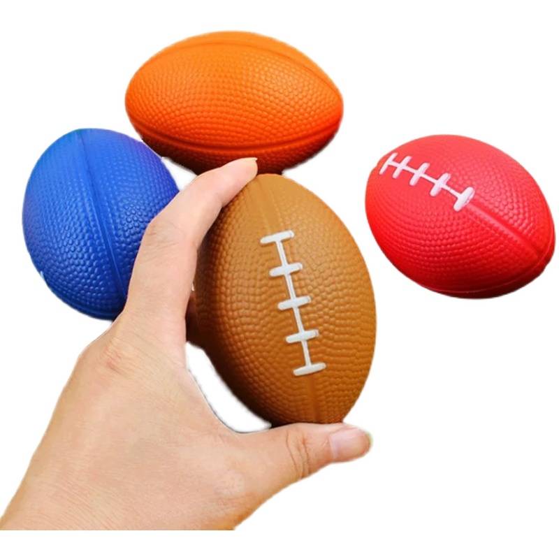 PU sponge real balls, rugby advertising gifts to reduce pressure, venting ball children's toy balls can be customized for various logo