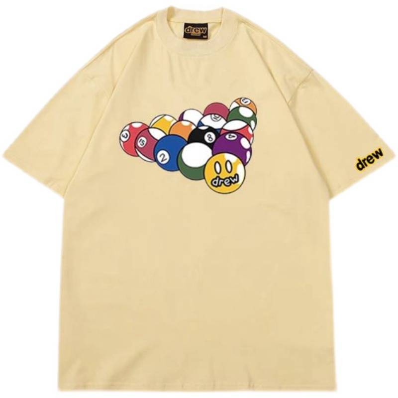 Drew Billiards Smile Short -sleeved T -shirt tide brand Gaojie Justin Bieber loose couple dress summer cotton top