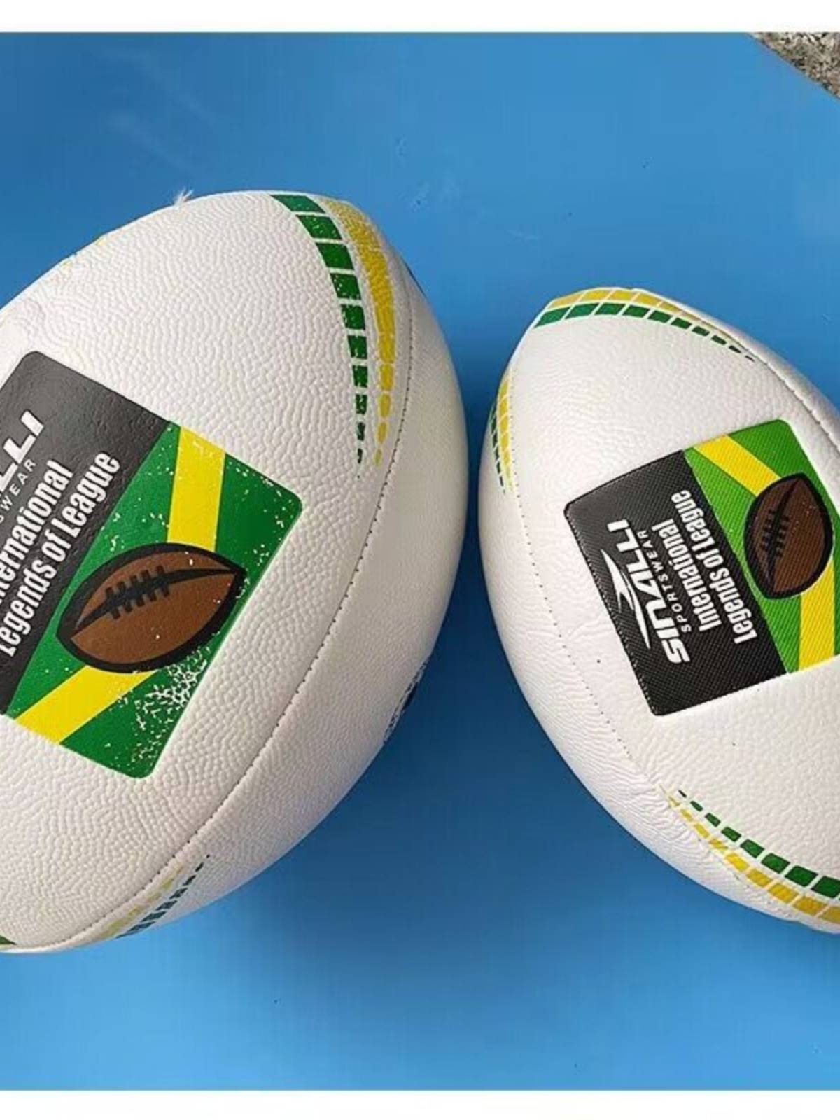 Standard No. 3 American -style children's rugby youth leather rugby adult American sweat -absorbing white signature