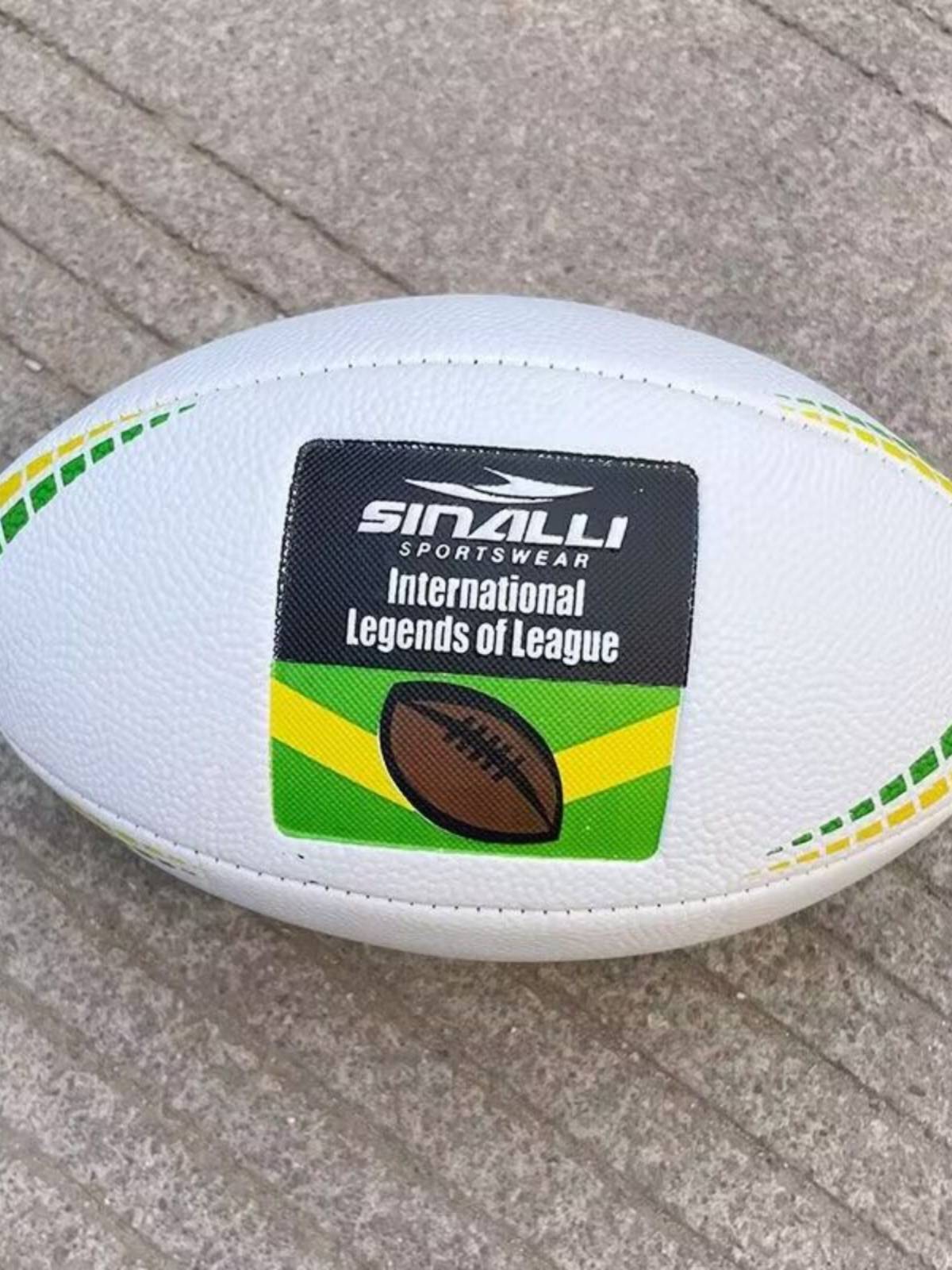Standard No. 3 American -style children's rugby youth leather rugby adult American sweat -absorbing white signature