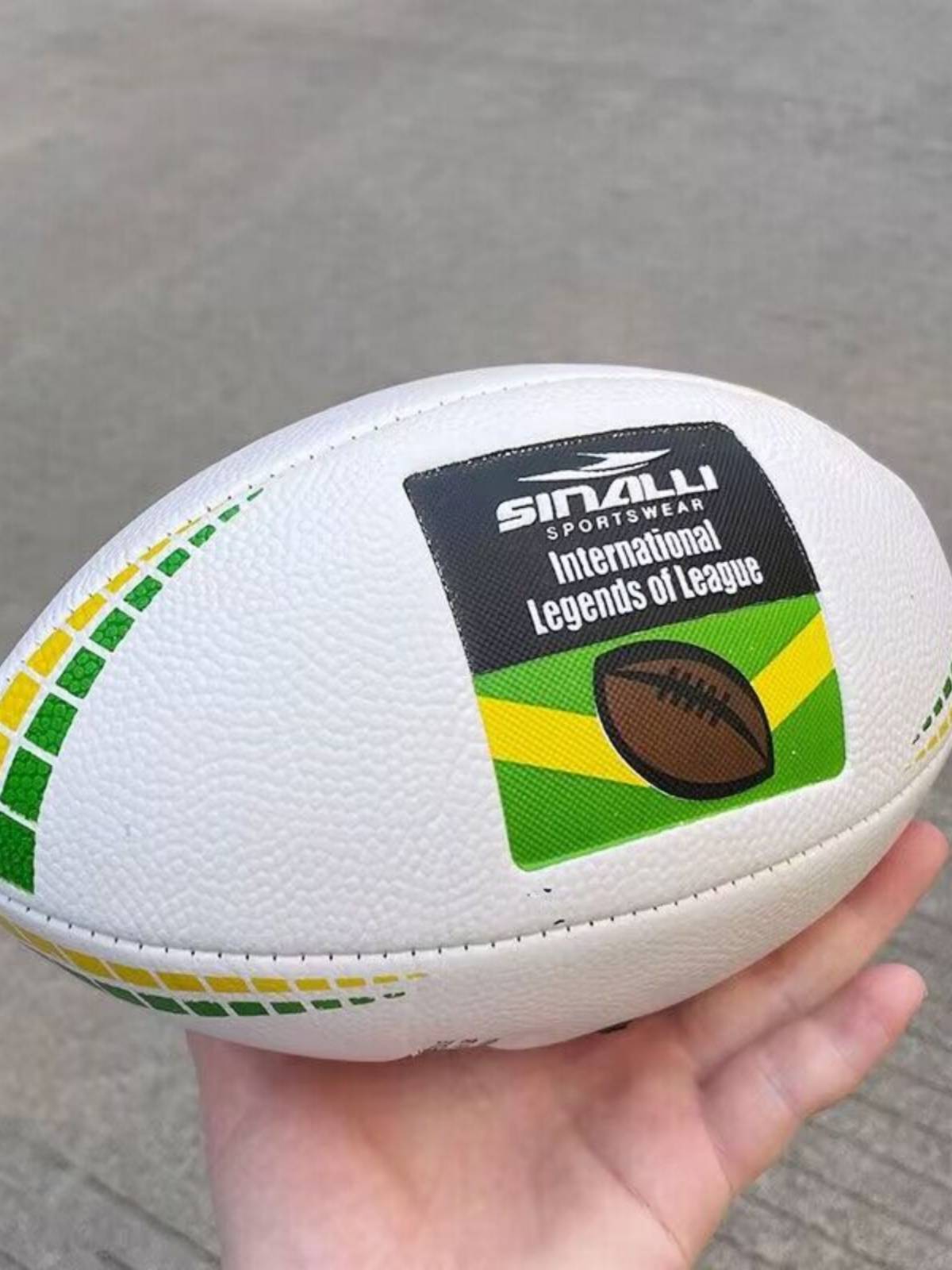 Standard No. 3 American -style children's rugby youth leather rugby adult American sweat -absorbing white signature