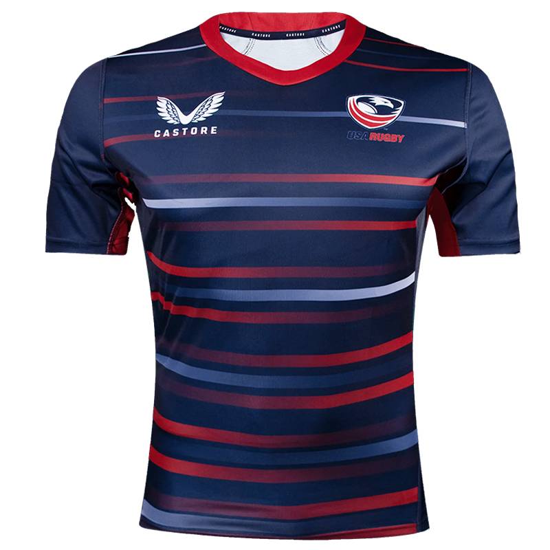 2022 U.S. Team Lord Wardrobe Samoa Dogs, Civil Bolt Version Short -sleeved Rugby clothes Rugby Jersey