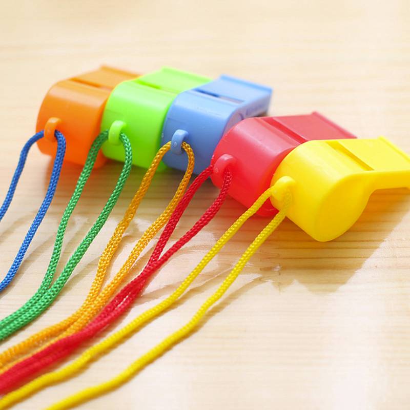 Children's color toy plastic whistle refueling cheerful life referees competition World Cup football portal send lane