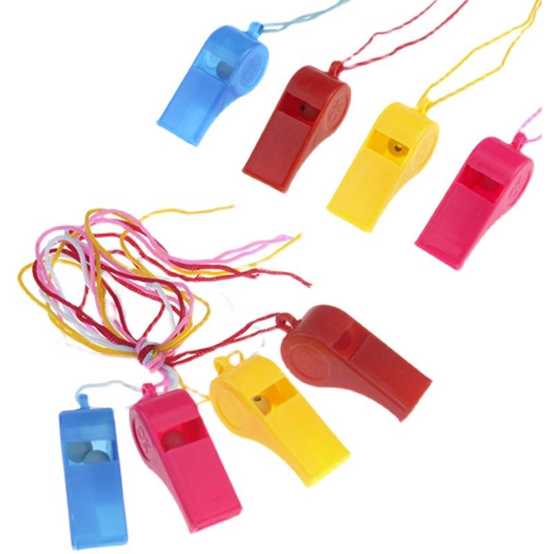 Children's color toy plastic whistle refueling cheerful life referees competition World Cup football portal send lane