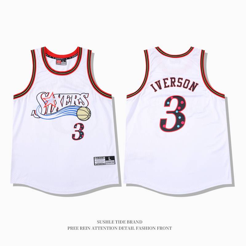 American retro magic mesh jersey Iverson McGobe Rods James basketball vest men
