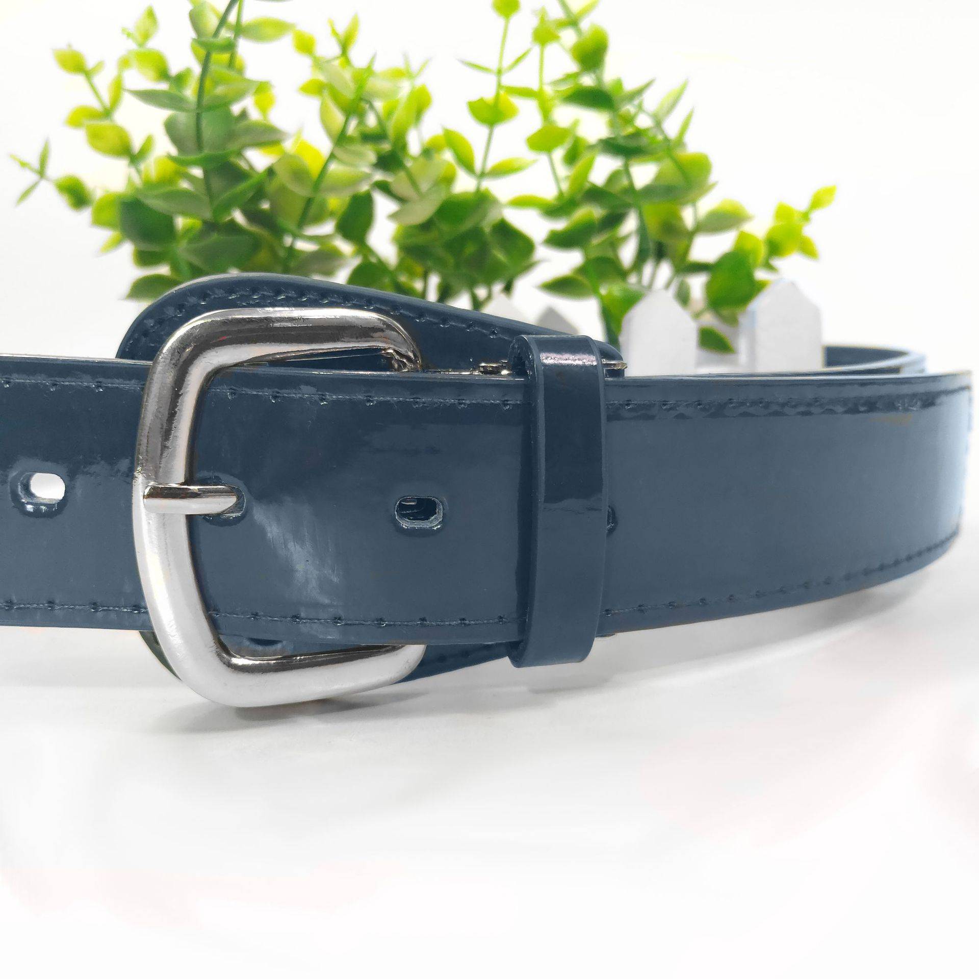 Tibetan blue silver buckle mirror surface