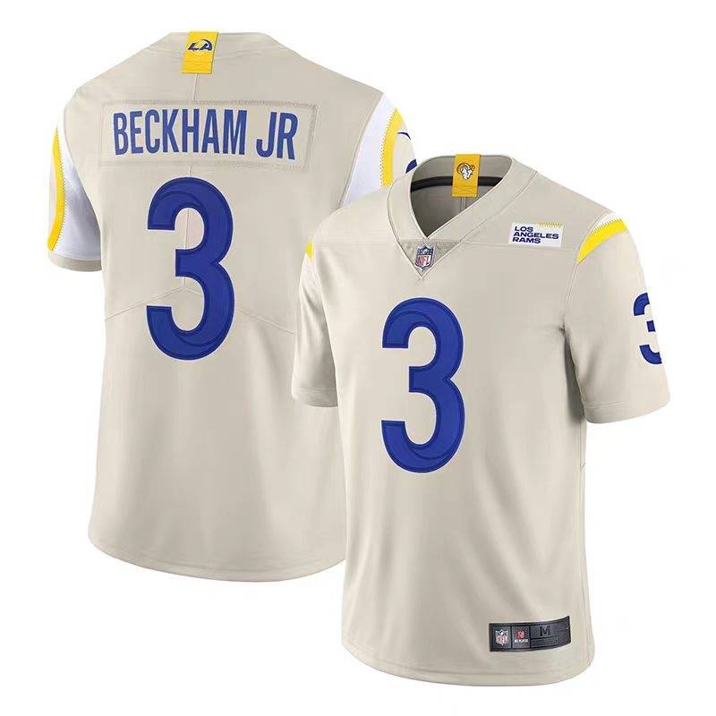 NFL olive jersey Los Angeles ram losangelesrams sports training ball No. 3 Beckham JR