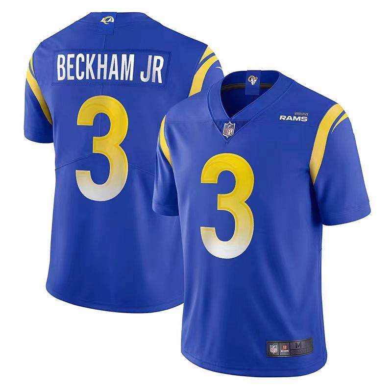 NFL olive jersey Los Angeles ram losangelesrams sports training ball No. 3 Beckham JR