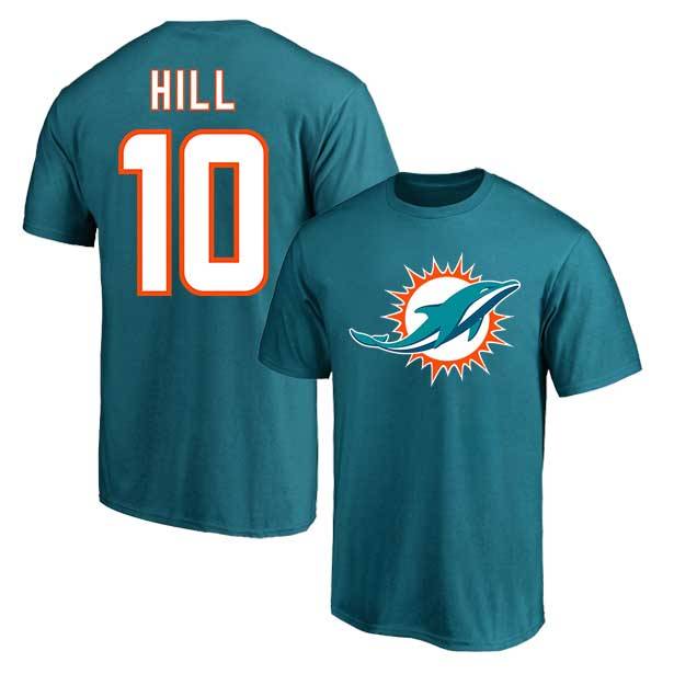 Miami dolphin short sleeve 10 HILL1 Tagovailoa 17 waddle football leisure T-shirt