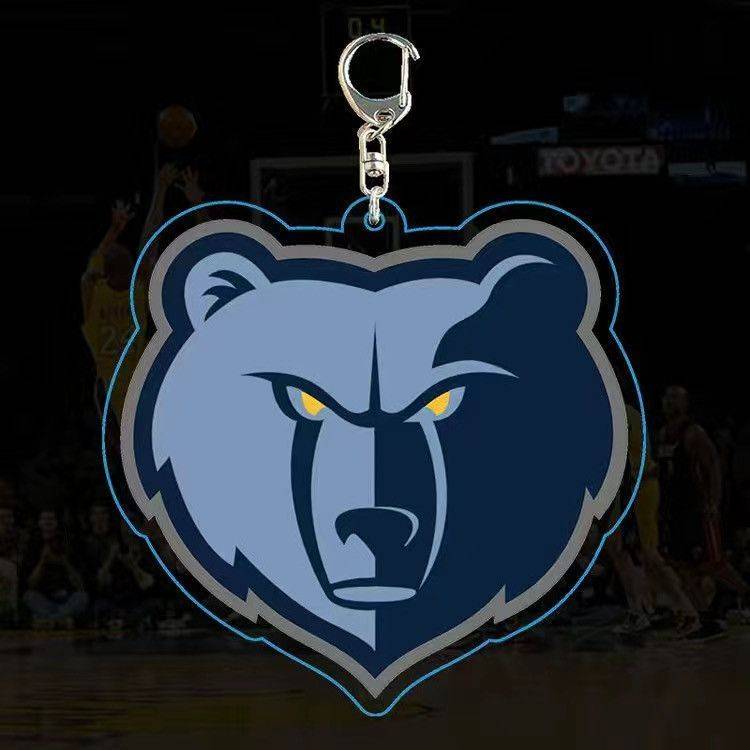 5cm acrylic keychain (D-shaped buckle) _a181-Grizzlies