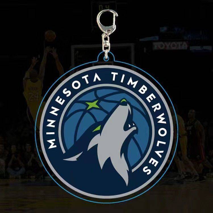 5cm acrylic keychain (D-shaped buckle) _a170-Timberwolves