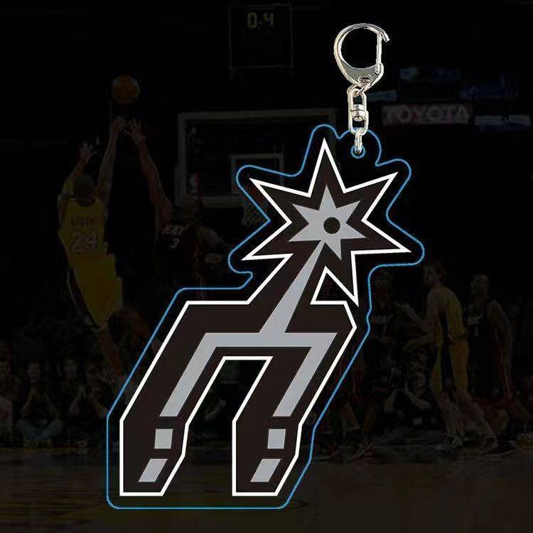 5cm acrylic keychain (D-shaped buckle) _a174-Spurs