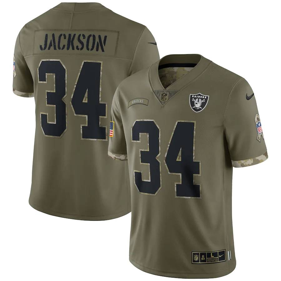 NFL rugby Oaklandraiders raidr 34jackson#83#10#13#15 legendary embroidery
