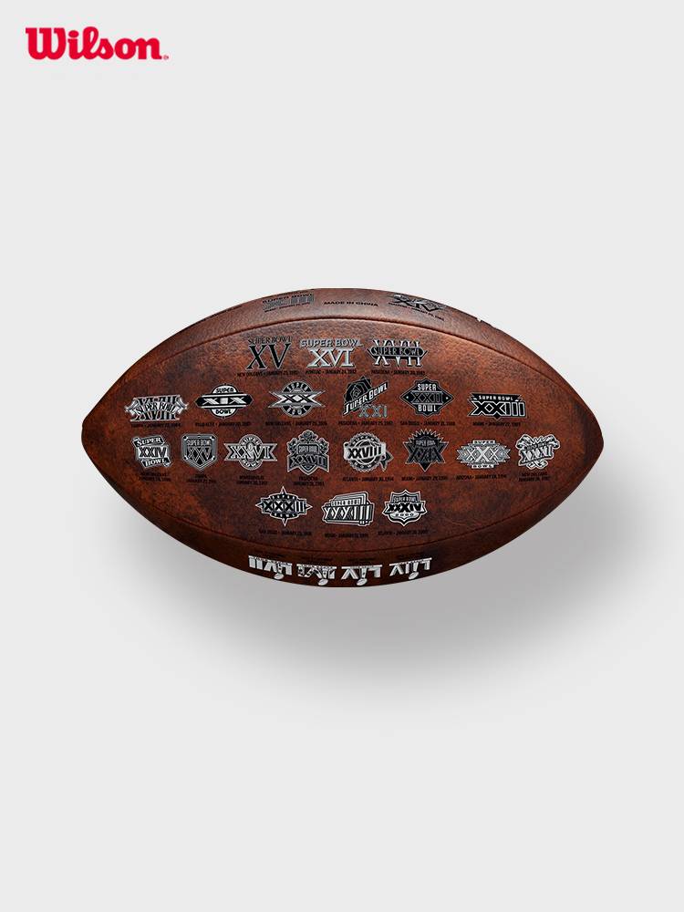 Leather Rugby Wilson Wilson 2024NFL Super Bowl game official co -branded rugby