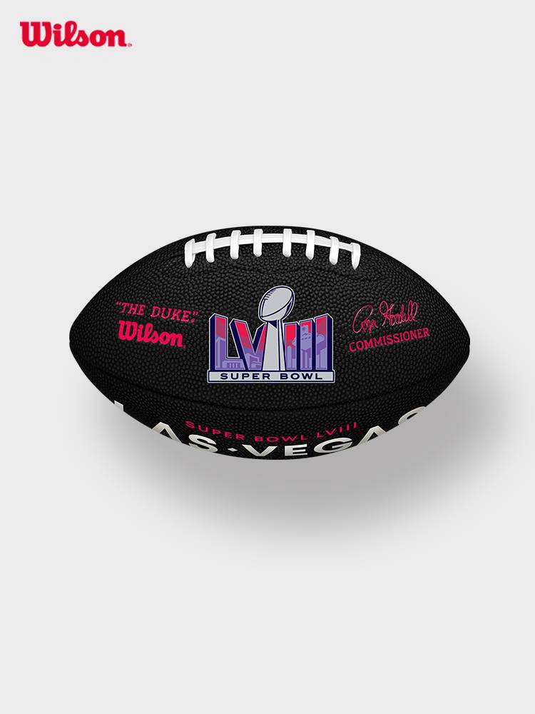 Leather Rugby Wilson Wilson 2024NFL Super Bowl game official co -branded rugby