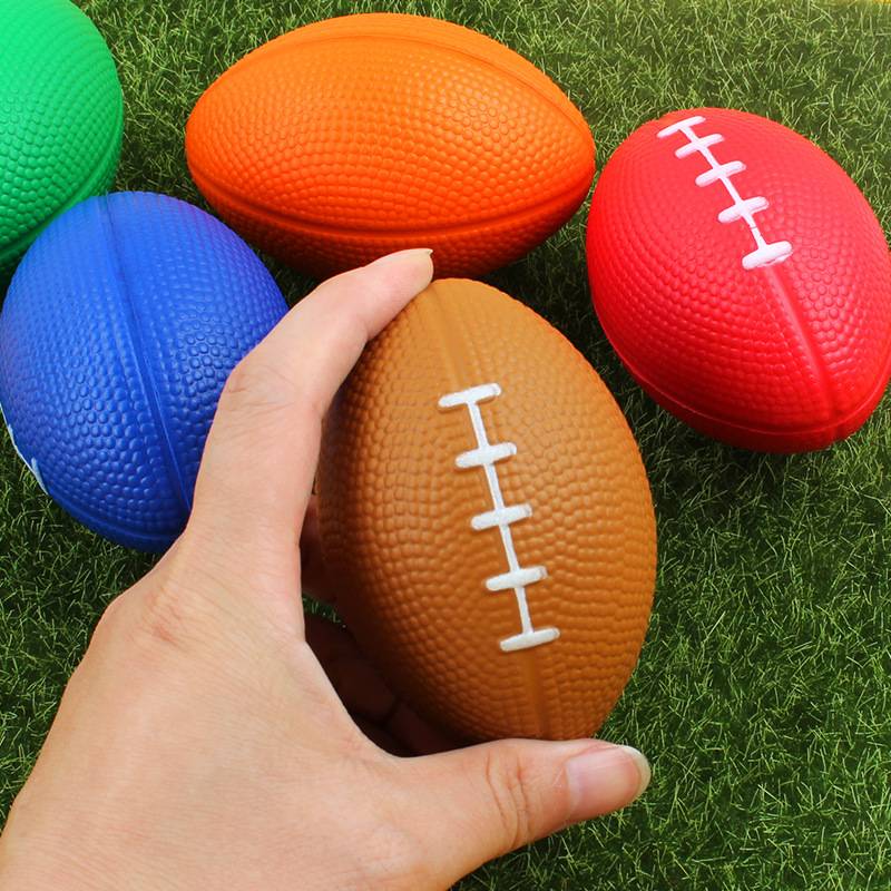 9cm rugby toy American foaming ball children's sports training sponge ball light surface decompression stretch ball