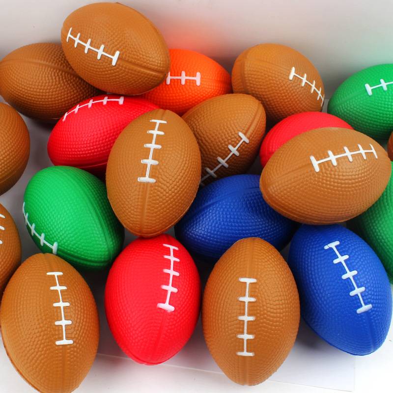 9cm rugby toy American foaming ball children's sports training sponge ball light surface decompression stretch ball
