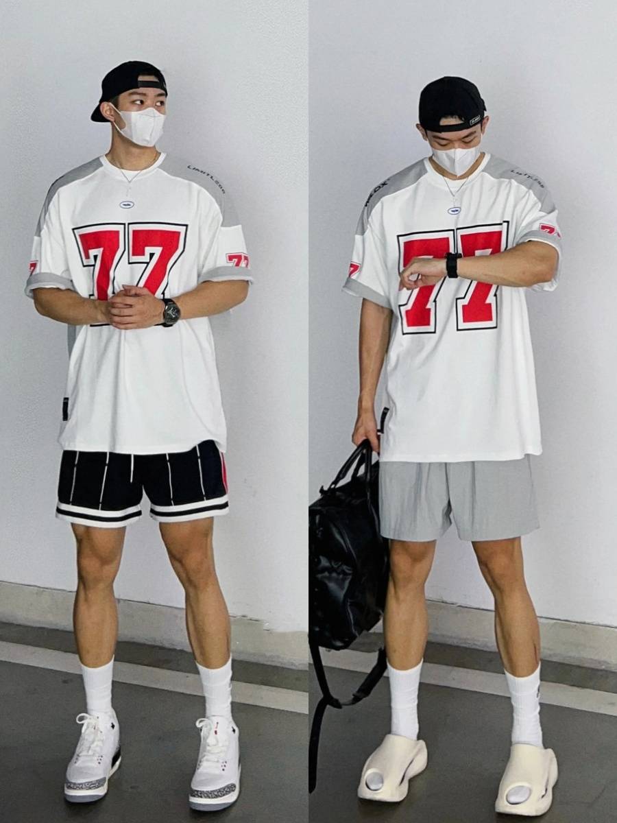 European and American style ice hockey short -sleeved T -shirt men's retro sports high street casual rugby uniform basketball hip -hop jersey shirt