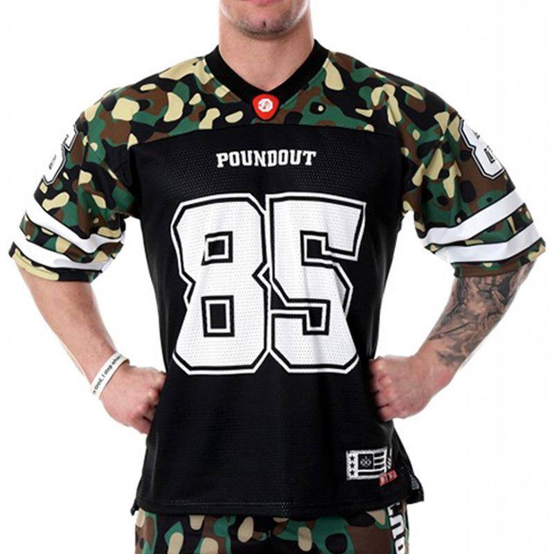 Rugby and loose short -sleeved hip hop hip -hop European and American street baseball men and women Harajuku fitness T -shirt men's speed dry code jersey