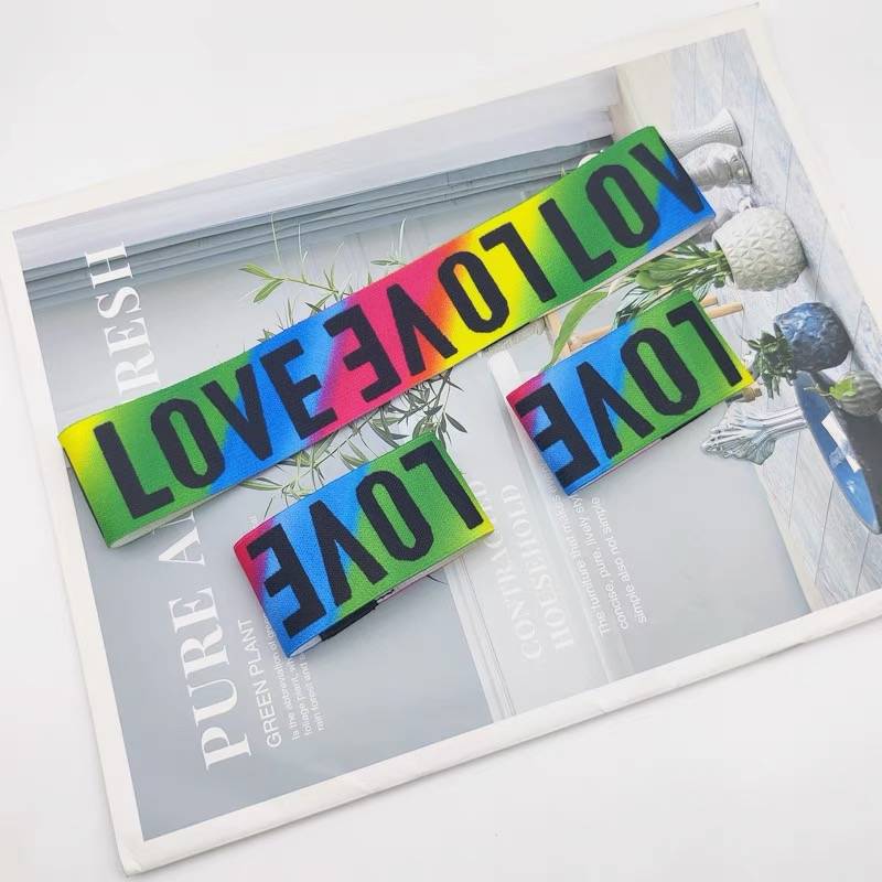 Love color bottom black hair band+wrist care