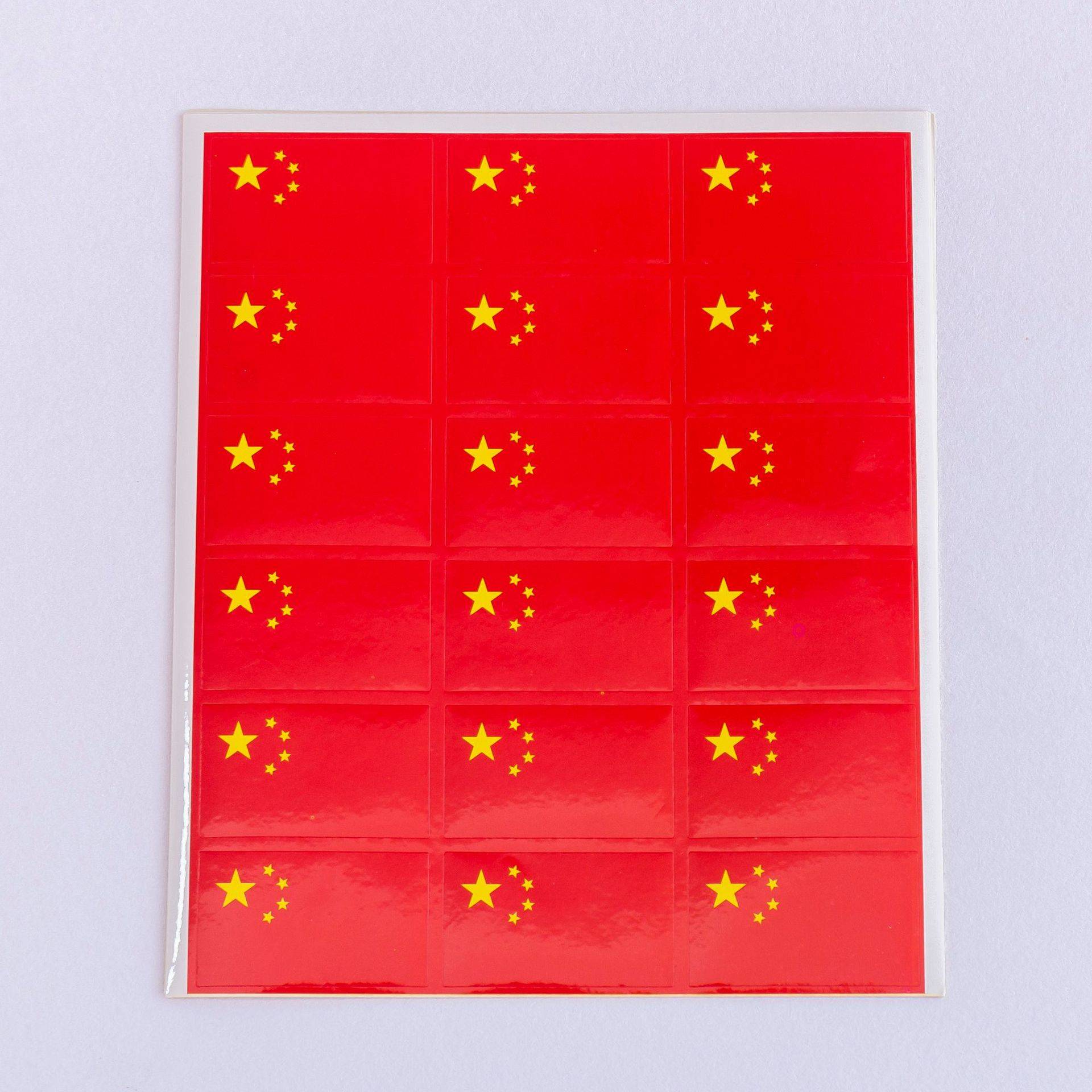National flag sticker 1 piece 18 stickers red
