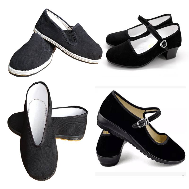 Children's Little Red Army cloth shoes Perform the Eighth Route Army Yuankou Shoes Black New Fourth Army Men and Women Chats, Republic of China Foot Shoes Shoes
