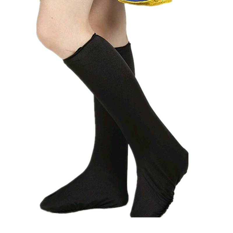 Adult dance shoes set dance boots Mongolian Tibetan female soldiers military uniform stage socks table performance service red