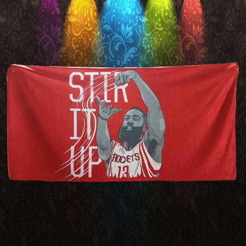 NBA Basketball Star Fitness Star Towel Big Bath Towel Jamestco Bibri Harden is around to customize