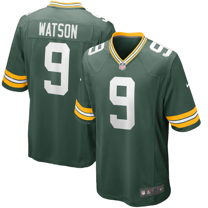 NFL green bend packaging worker Packer rugby uniform No. 9 Christian Watson jersey men's top