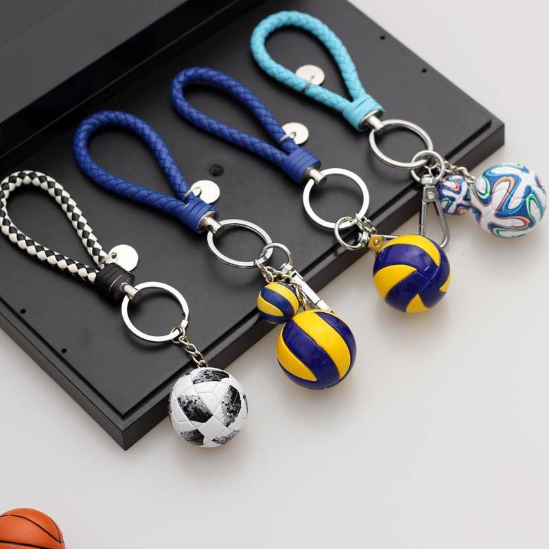 Sports creative small gift basketball keychain football rugby volleyball competition event supplies
