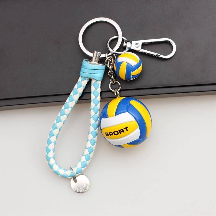 Sports creative small gift basketball keychain football rugby volleyball competition event supplies