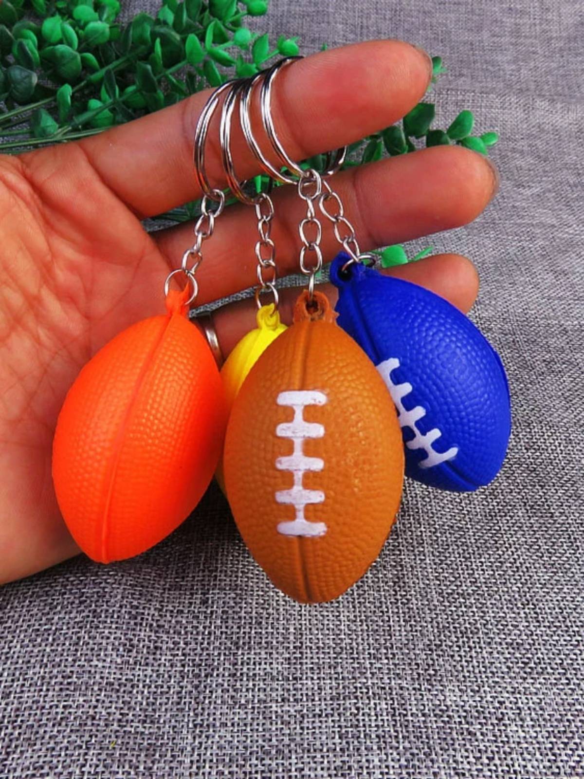 Sports goods gift toy pendant PU foam basketball small football football baseball love keychain pendant