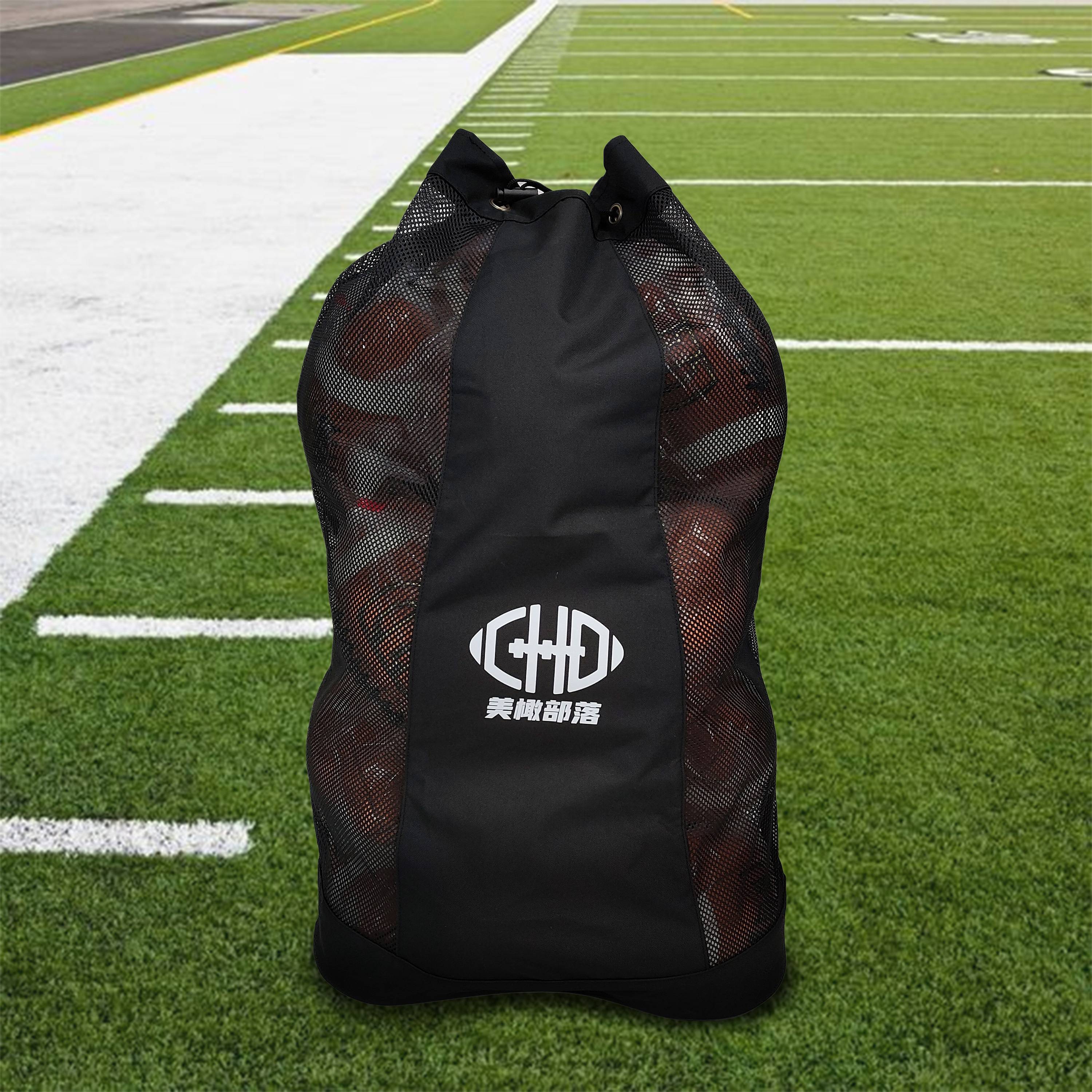CHD rugby shoulder backpack net pocket thickened durable training sports storage bag ball bag basketball football