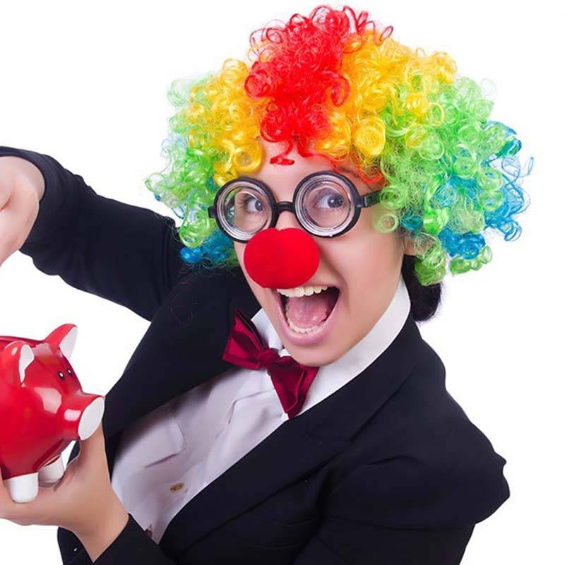 Holiday performance clown red nose cosplay dress up and funny strange Dao Daojin bar shopping mall party performance