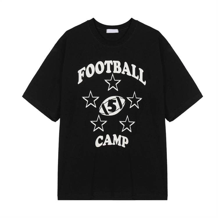 Mrdong Korean men's clothing purchasing American rugby Football five -pointed star trend Box wide -sleeved short -sleeved T -shirt