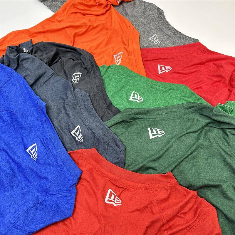Canadian rugby CFL round neck speed dry short -sleeved T -shirt embroidered logo large size loose polyester ammonia elastic half -sleeved