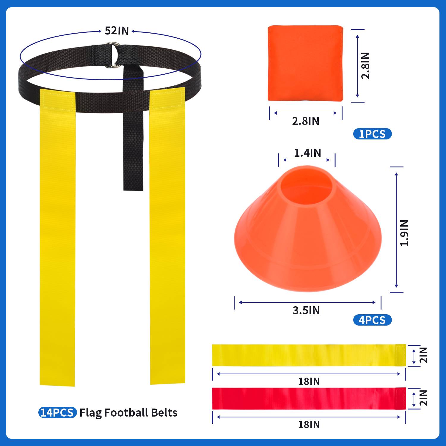 American rugby waist flag adult child training game rugby waist flag