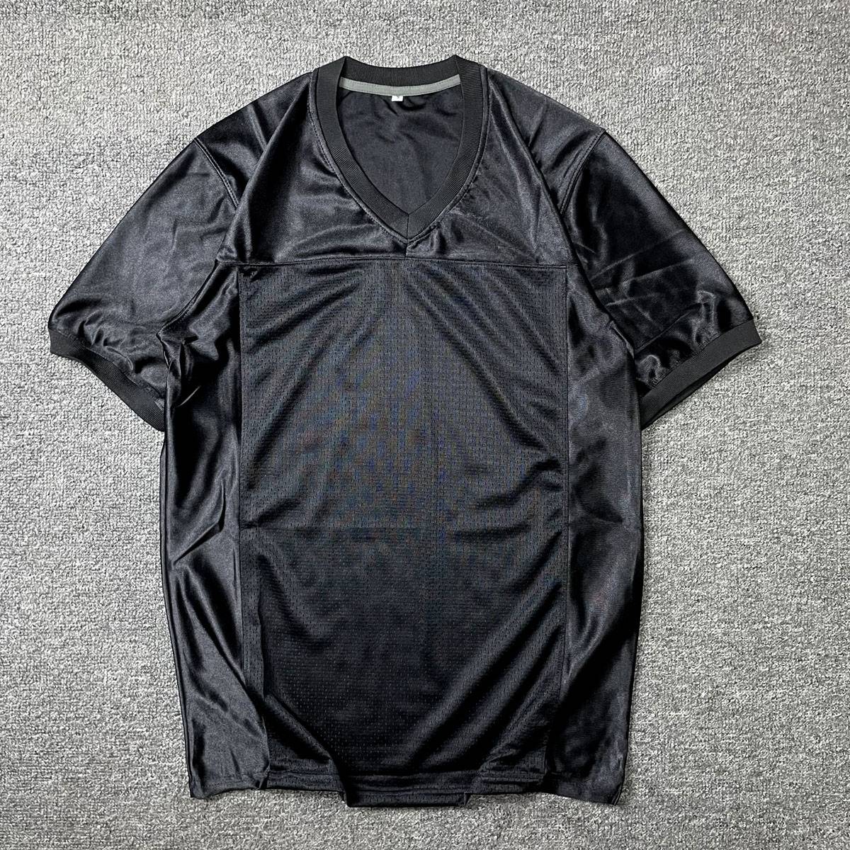 American large -size short -sleeved olive jersey men's and women's blank version of the silk sliding network eye speed dry group built sports hip hip hiphop