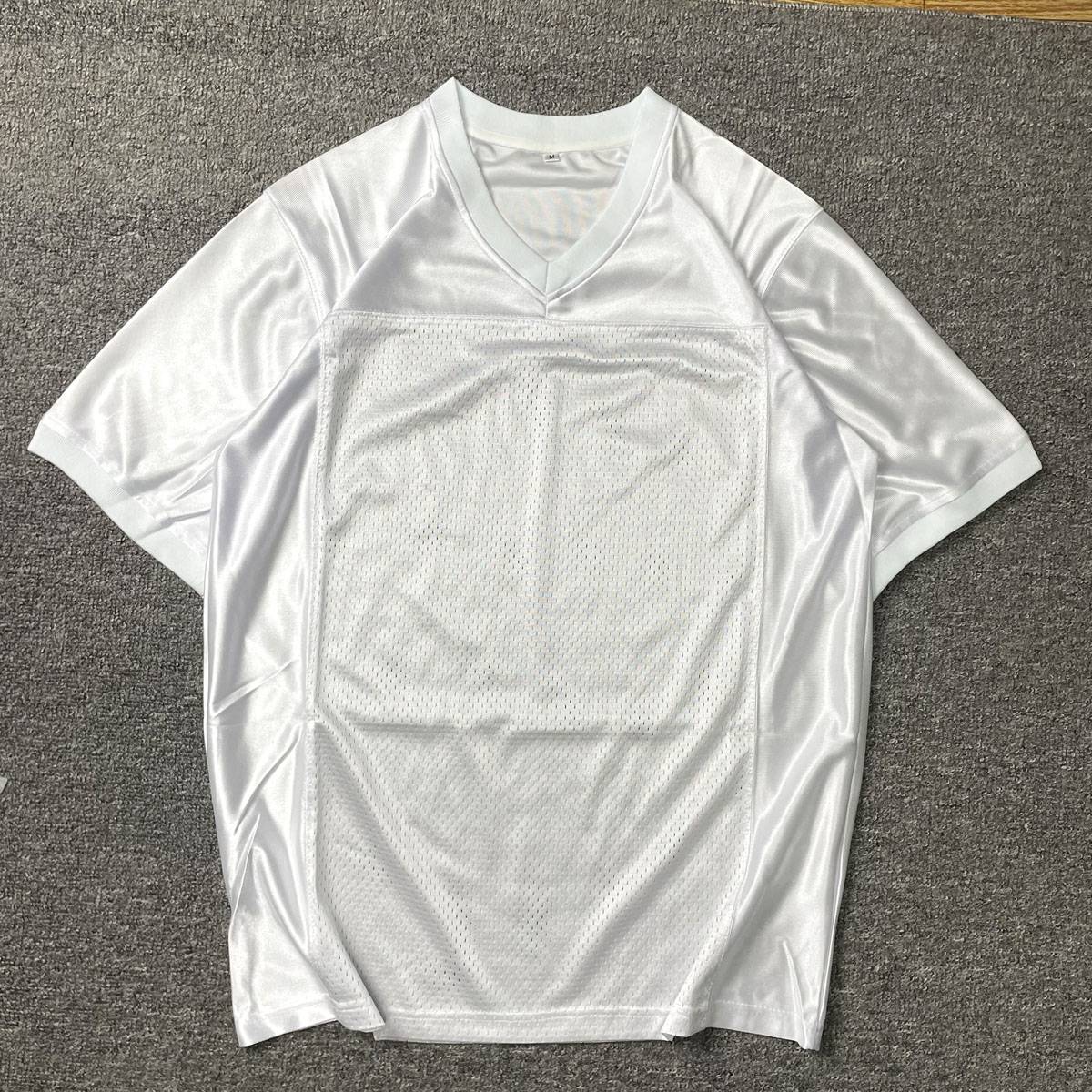 American large -size short -sleeved olive jersey men's and women's blank version of the silk sliding network eye speed dry group built sports hip hip hiphop