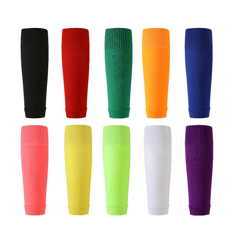 Professional adult high -bomb football leg protection board fixing socks set children's breathable mesh single -layer pocket without bottom sock tube