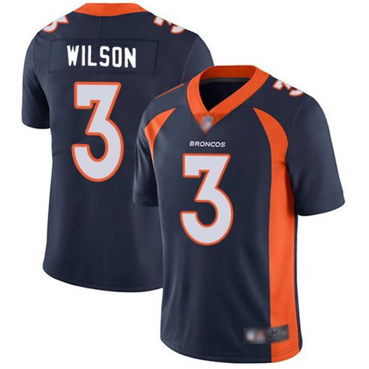 New Mustang Russell Wilsoν #3 Men's Sea Eagle Short -sleeved Two -generation legendary football uniform