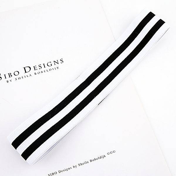 White and black double -striped