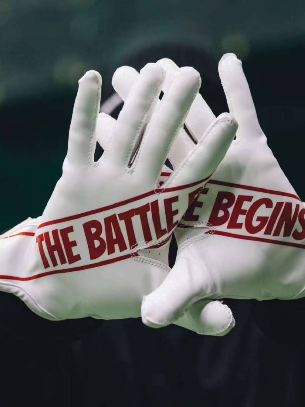 Tribal American football gloves