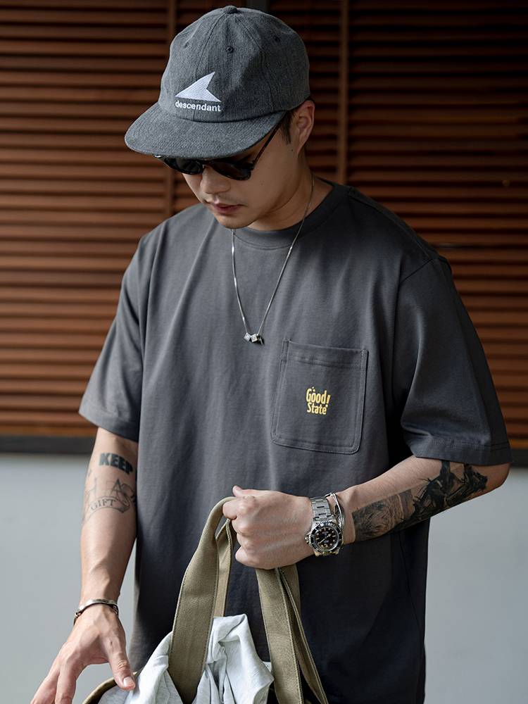 RR24SS hand -painted rugby draft printed short -sleeved loose casual versatile cotton T -shirt male Reaimness