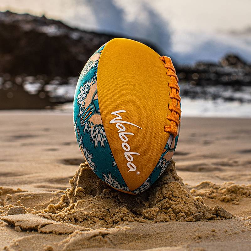 Waboba Outdoor 6 -inch Rugby Parent -Child Beach Toys Classic Flexible Waterproof Anti -slip Soft Rugby