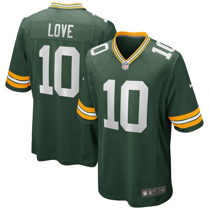 NFL Green Bay packaging worker Green Bay Packers Rugby Uniform No. 10 Jordan Love Jersey Male